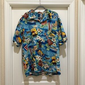 Palmwave Hawaiian Button-Down Shirt